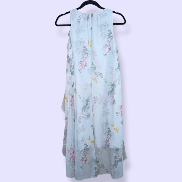 Ted Baker London Blue Floral Chiffon Dress - Picture 5 of 7